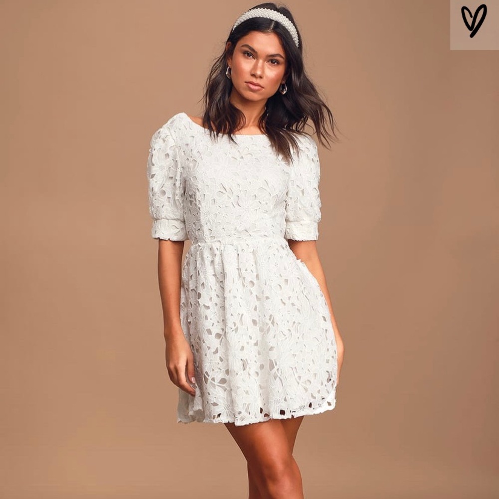 Lulus White Lace Dress